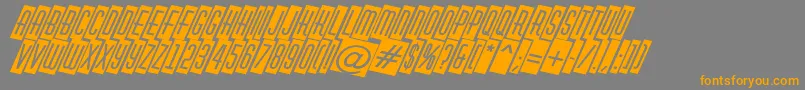 AHuxleycmdinoBold-Schriftart – Orangefarbene Schriften auf grauem Hintergrund