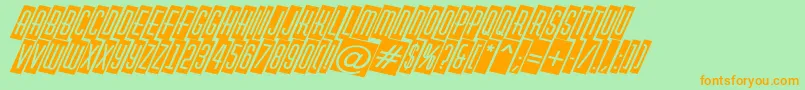 AHuxleycmdinoBold Font – Orange Fonts on Green Background
