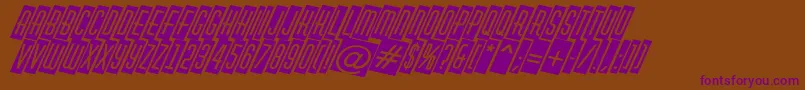 AHuxleycmdinoBold Font – Purple Fonts on Brown Background