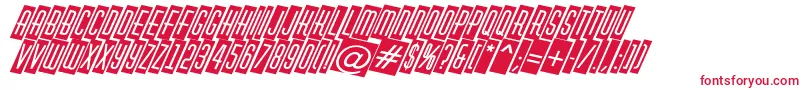 フォントAHuxleycmdinoBold – 白い背景に赤い文字