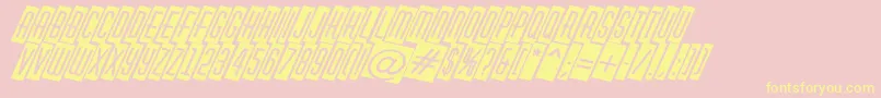 AHuxleycmdinoBold Font – Yellow Fonts on Pink Background