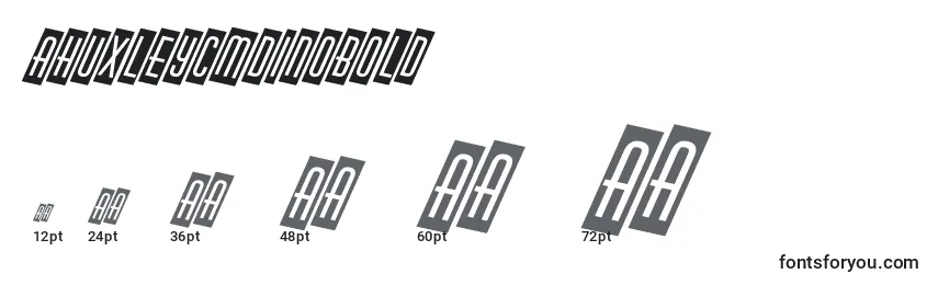 AHuxleycmdinoBold Font Sizes