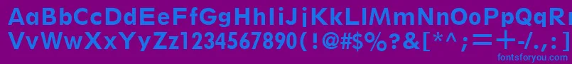 ThinxSsiBold Font – Blue Fonts on Purple Background