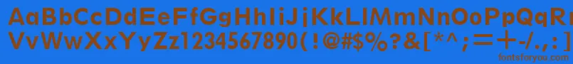 ThinxSsiBold Font – Brown Fonts on Blue Background