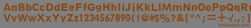 ThinxSsiBold Font – Brown Fonts on Gray Background