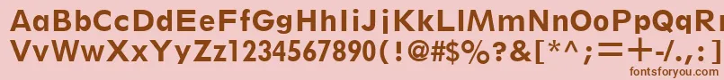 ThinxSsiBold Font – Brown Fonts on Pink Background