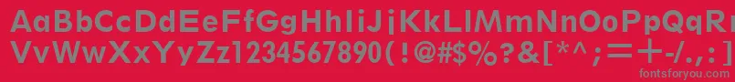 Шрифт ThinxSsiBold – серые шрифты на красном фоне