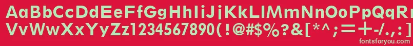 ThinxSsiBold Font – Green Fonts on Red Background