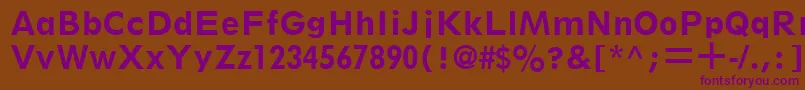 Шрифт ThinxSsiBold – фиолетовые шрифты на коричневом фоне