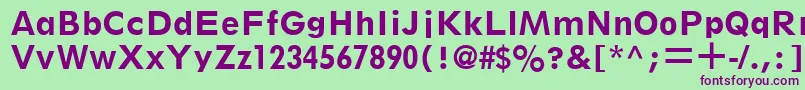 ThinxSsiBold Font – Purple Fonts on Green Background