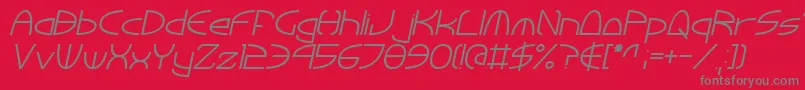 TinkerRoundItalic Font – Gray Fonts on Red Background