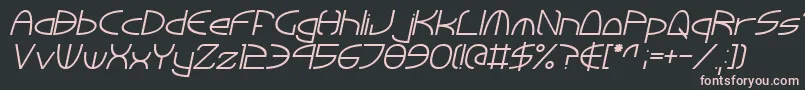 Police TinkerRoundItalic – polices roses sur fond noir