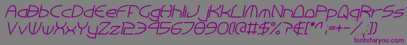 TinkerRoundItalic Font – Purple Fonts on Gray Background