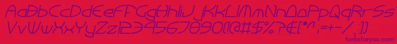 TinkerRoundItalic Font – Purple Fonts on Red Background