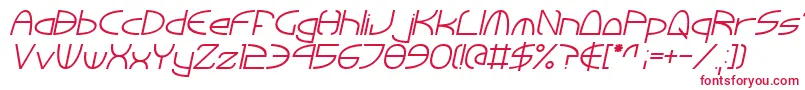 Шрифт TinkerRoundItalic – красные шрифты на белом фоне