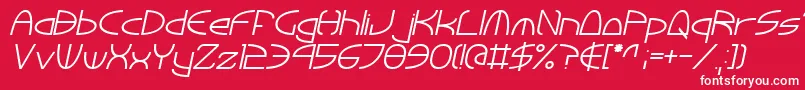 TinkerRoundItalic Font – White Fonts on Red Background