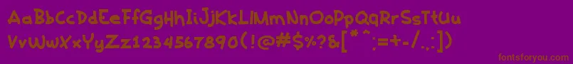 KaedenBold-fontti – ruskeat fontit violetilla taustalla