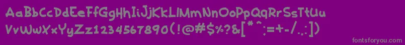 KaedenBold Font – Gray Fonts on Purple Background