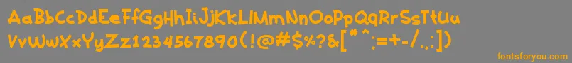 KaedenBold Font – Orange Fonts on Gray Background
