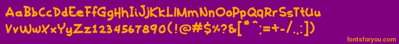 KaedenBold Font – Orange Fonts on Purple Background