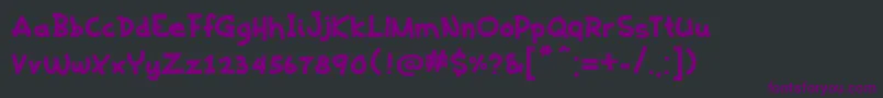 KaedenBold-fontti – violetit fontit mustalla taustalla