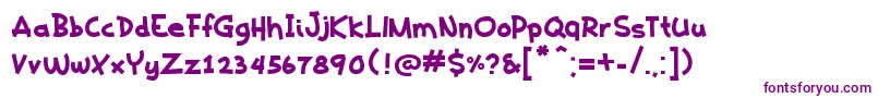 KaedenBold-fontti – violetit fontit valkoisella taustalla
