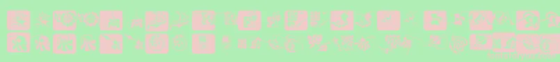 フォントPrtModern1 – 緑の背景にピンクのフォント