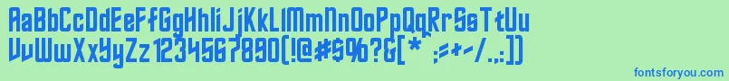 Roddenberry Font – Blue Fonts on Green Background