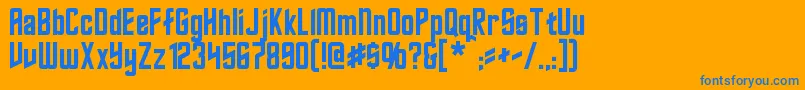 フォントRoddenberry – オレンジの背景に青い文字