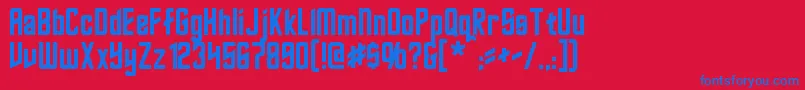 Roddenberry Font – Blue Fonts on Red Background