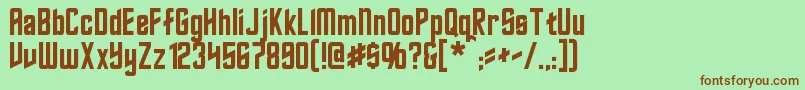 Roddenberry Font – Brown Fonts on Green Background