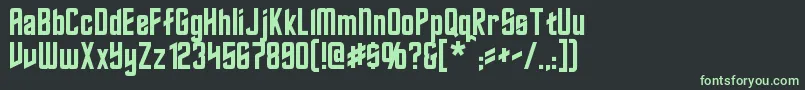 Roddenberry Font – Green Fonts on Black Background