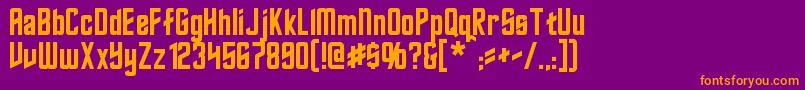 fuente Roddenberry – Fuentes Naranjas Sobre Fondo Morado