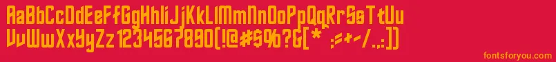 Roddenberry Font – Orange Fonts on Red Background