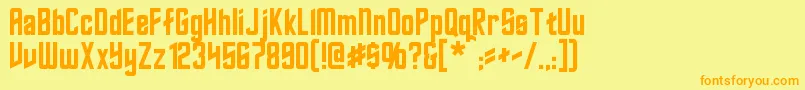 Roddenberry Font – Orange Fonts on Yellow Background