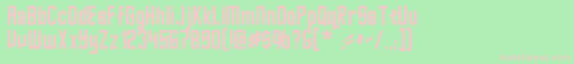 Roddenberry Font – Pink Fonts on Green Background