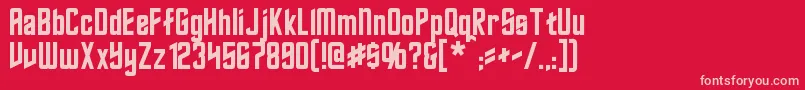 Roddenberry Font – Pink Fonts on Red Background