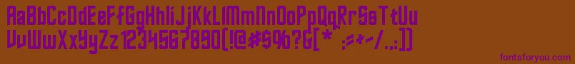 Roddenberry Font – Purple Fonts on Brown Background