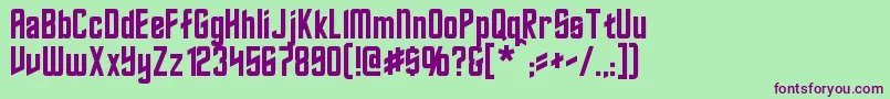 Roddenberry Font – Purple Fonts on Green Background