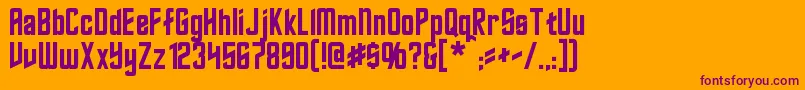 Шрифт Roddenberry – фиолетовые шрифты на оранжевом фоне