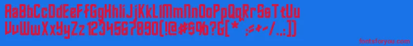 Roddenberry Font – Red Fonts on Blue Background