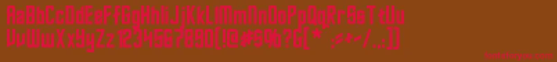 Roddenberry Font – Red Fonts on Brown Background