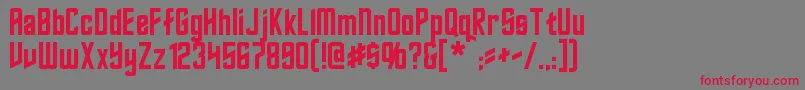 Roddenberry Font – Red Fonts on Gray Background