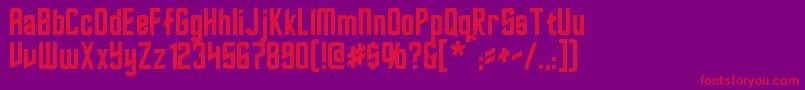 Шрифт Roddenberry – красные шрифты на фиолетовом фоне