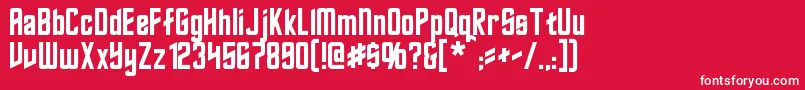 Roddenberry Font – White Fonts on Red Background