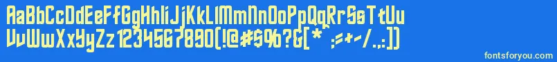 Roddenberry Font – Yellow Fonts on Blue Background