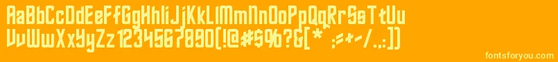 Roddenberry Font – Yellow Fonts on Orange Background