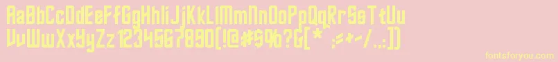 Roddenberry Font – Yellow Fonts on Pink Background