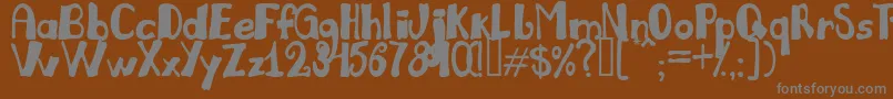 JulianaLight Font – Gray Fonts on Brown Background