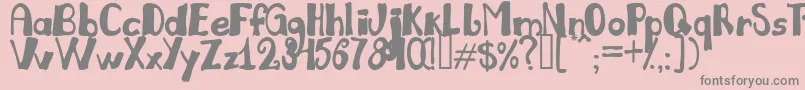 JulianaLight Font – Gray Fonts on Pink Background